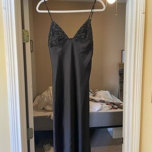 zara black beaded dress